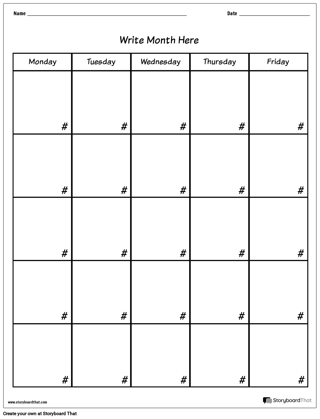 Free Printable Customizable Calendar Templates
