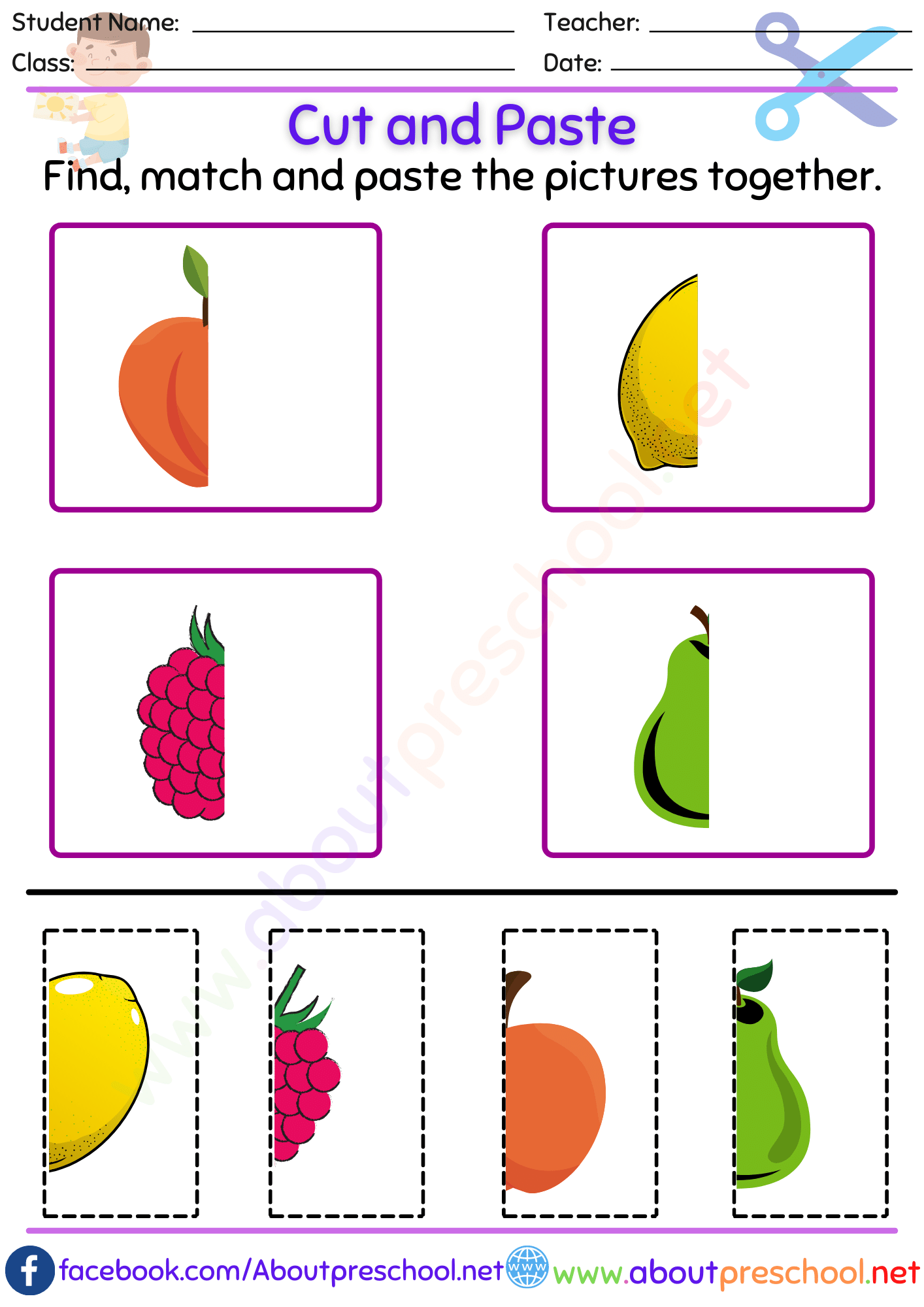 Cut And Paste Worksheets 2 About Preschool