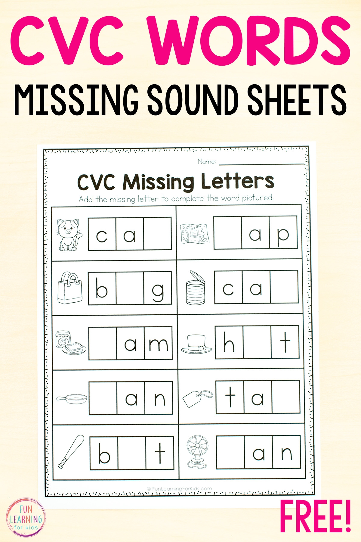 Printable Missing Letter Worksheets