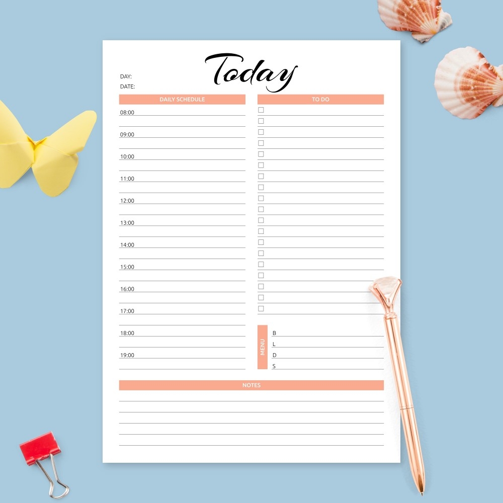 Daily Appointment Planner Template Printable PDF Daily Appointment Planner Template Printable PDF