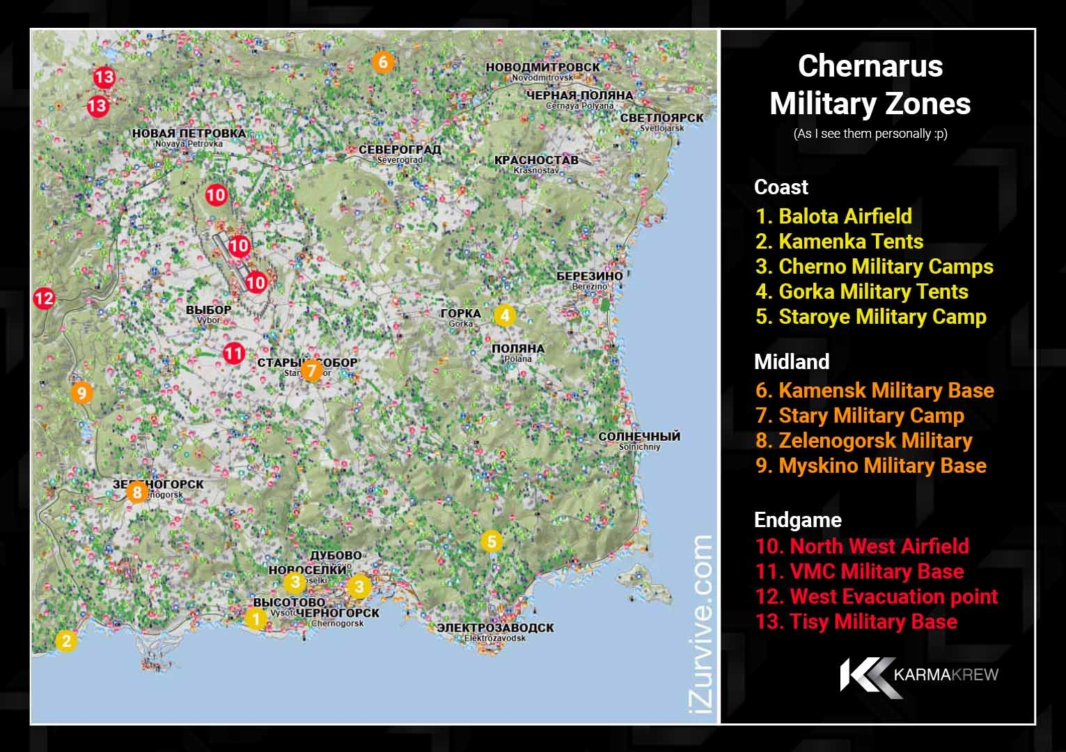 DayZ Chernarus Loot Spawns Routes And More KarmaKrew DayZ Chernarus Loot Spawns Routes And More KarmaKrew