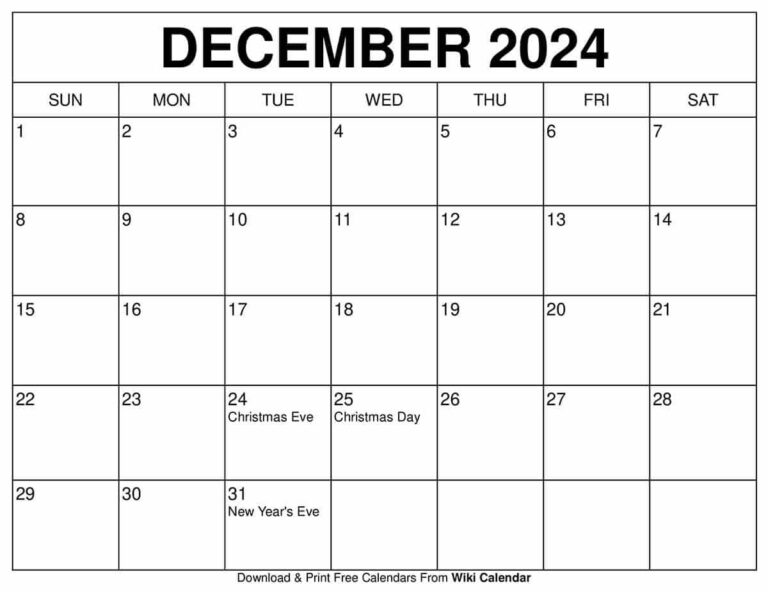 December 2025 Calendar Printable Templates More