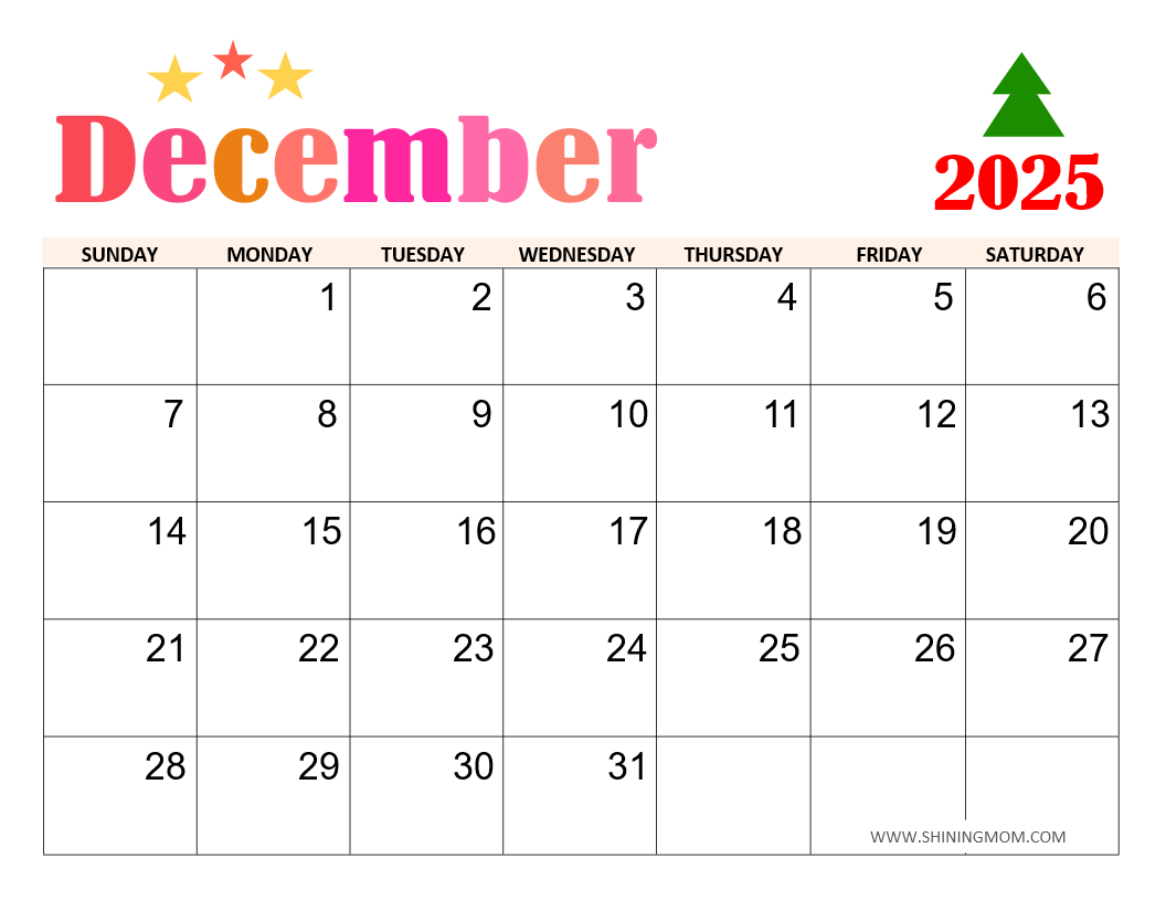December 2025 Calendar Templates 40 Awesome Designs December 2025 Calendar Templates 40 Awesome Designs