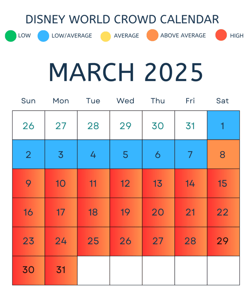 Disney World Crowd Calendar 2025