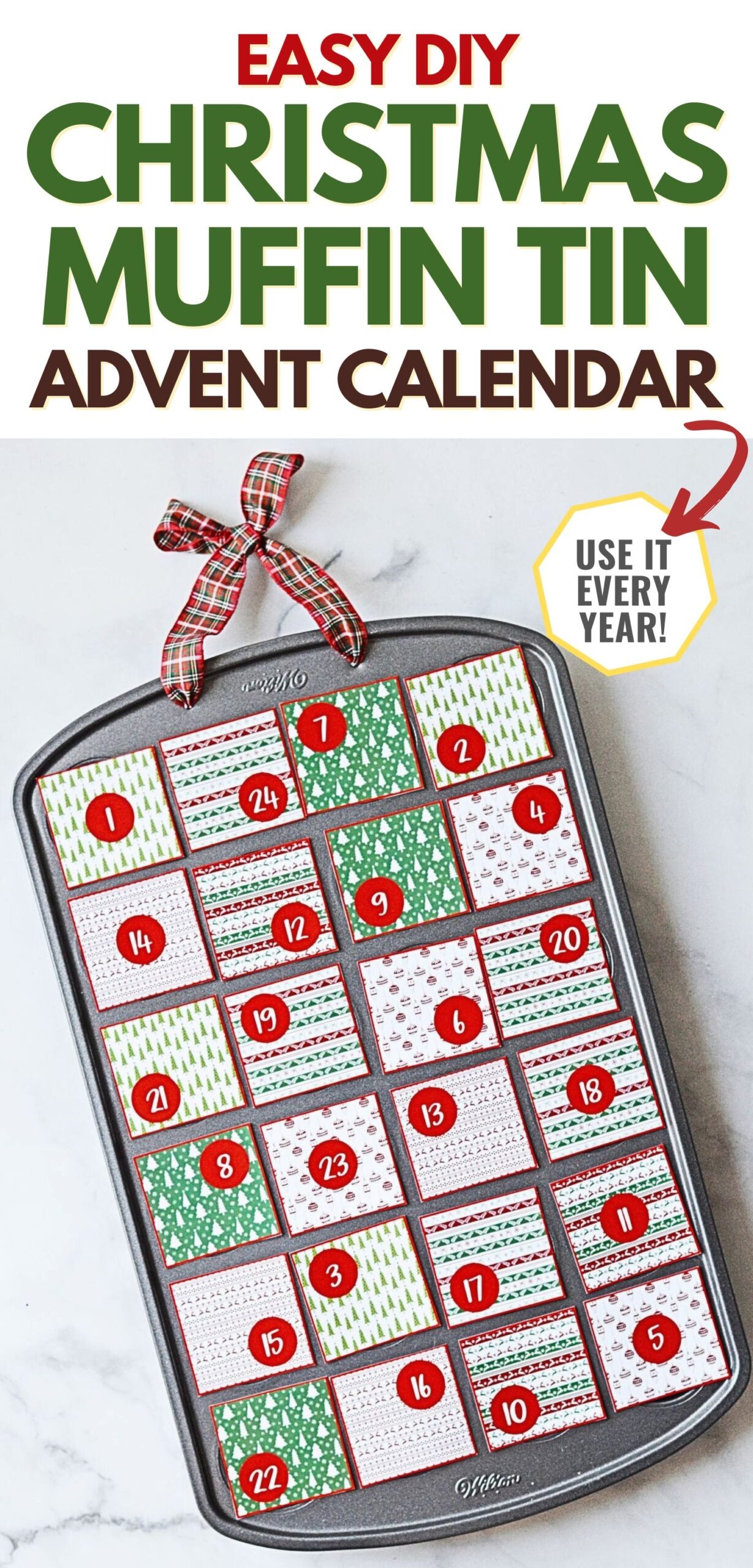 DIY Advent Calendar Using A Muffin Tin DIY Advent Calendar Using A Muffin Tin