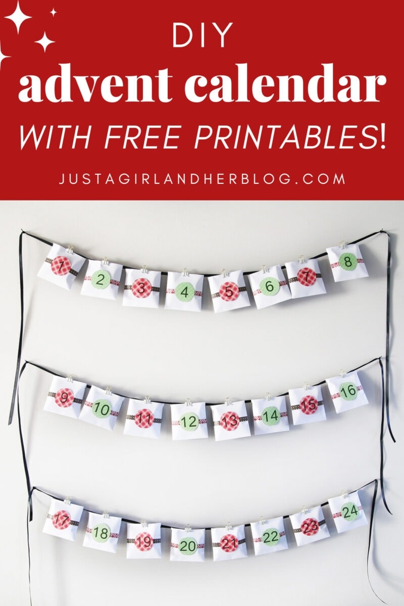 Diy Advent Calendar Printable Diy Advent Calendar Printable