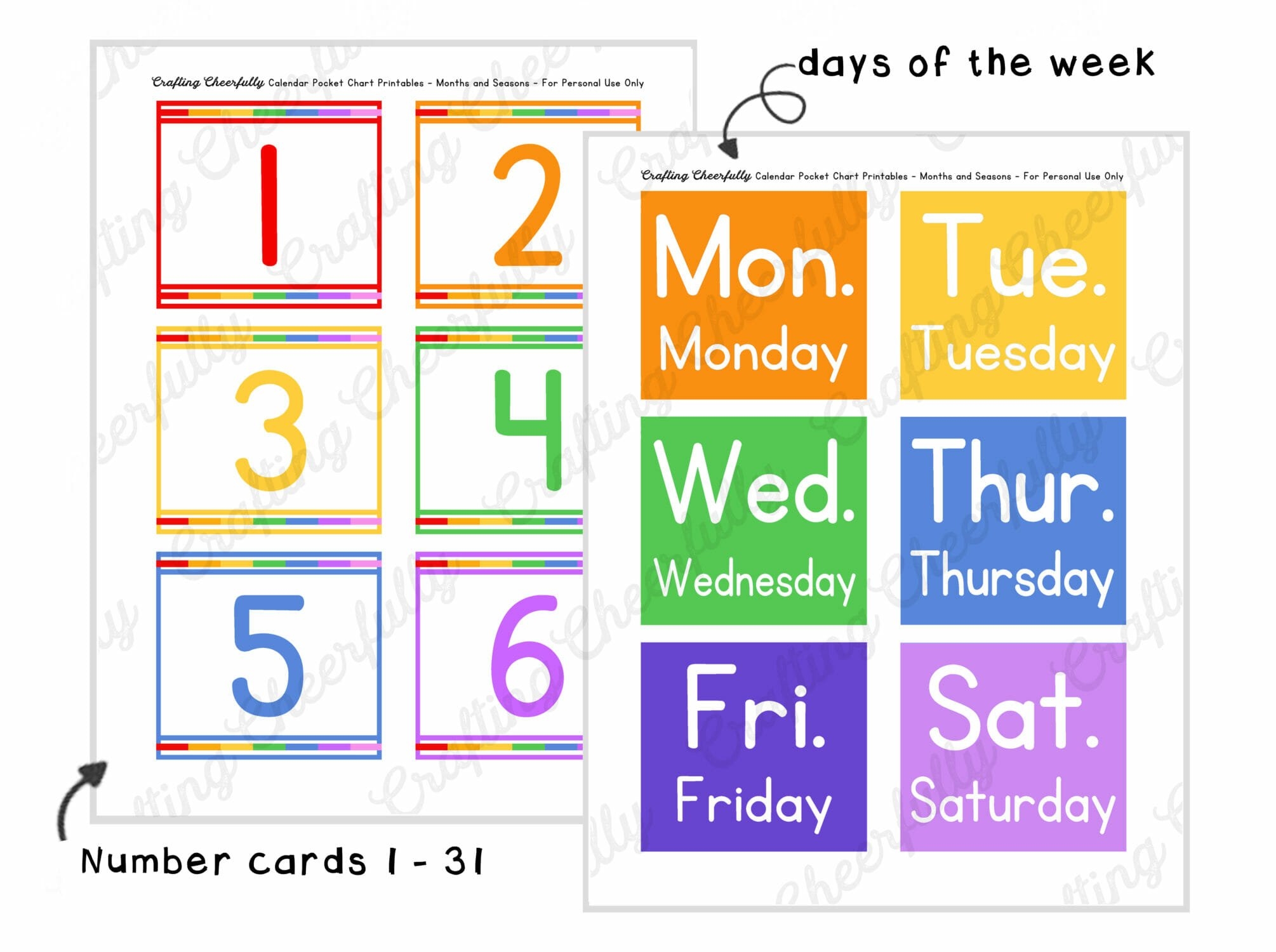 DIY Calendar Pocket Chart Crafting Cheerfully