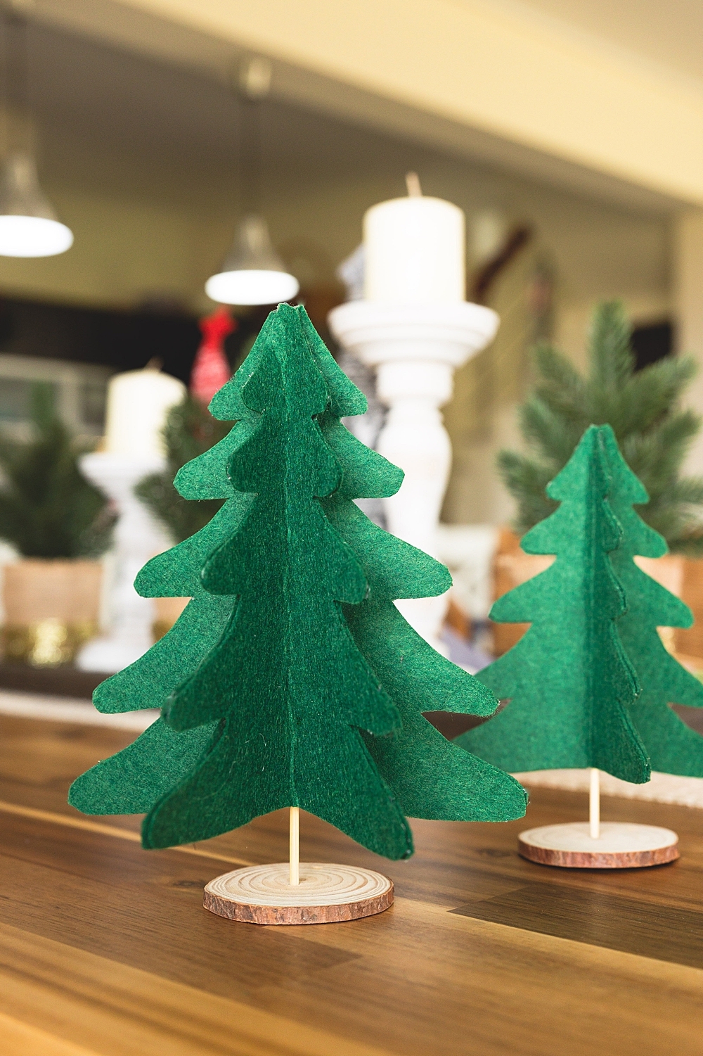 DIY Felt Christmas Trees with Free Printable Template Six Clever Sisters