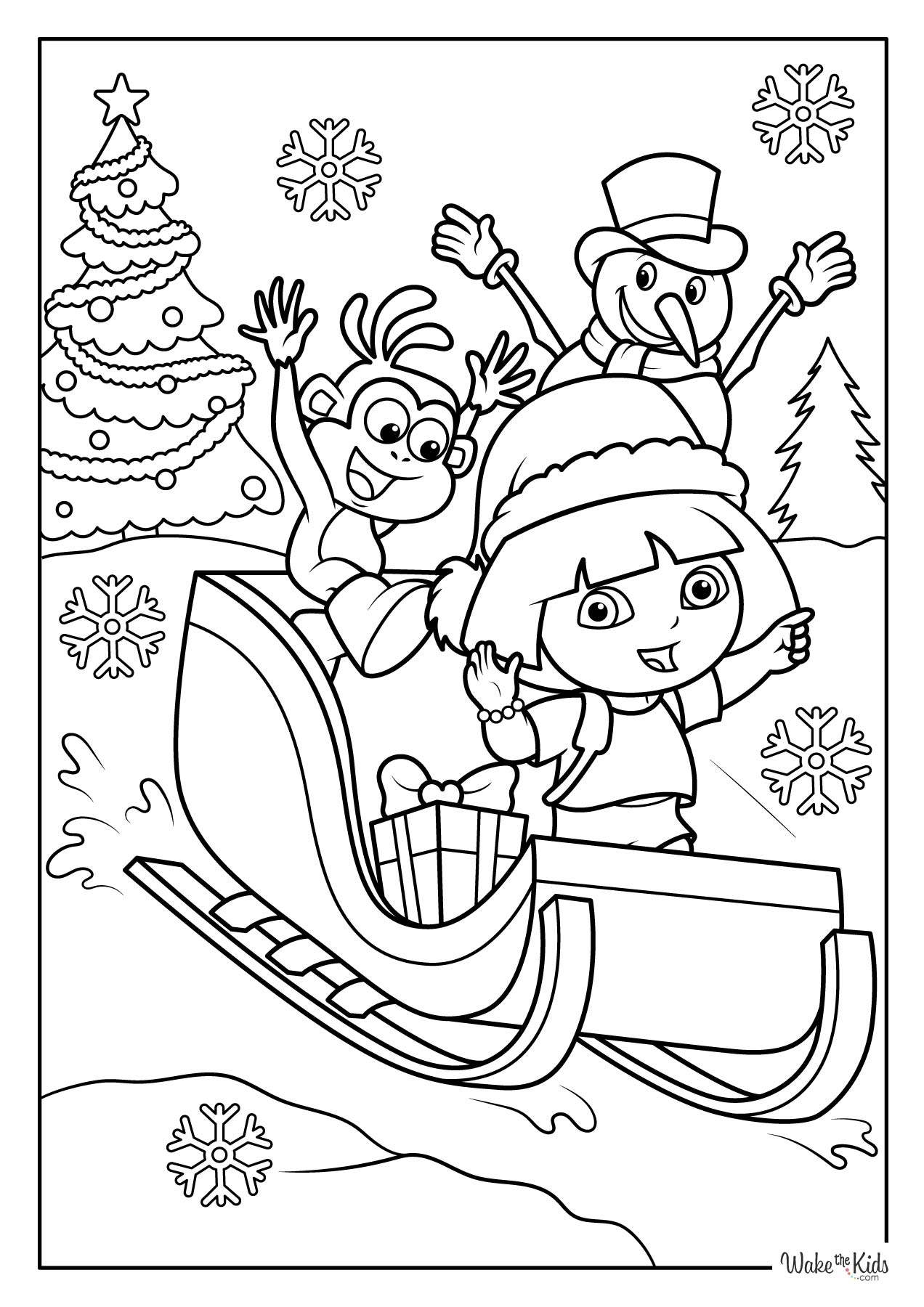 Dora The Explorer Coloring Pages Free Printable PDFs WakeTheKids Dora The Explorer Coloring Pages Free Printable PDFs WakeTheKids