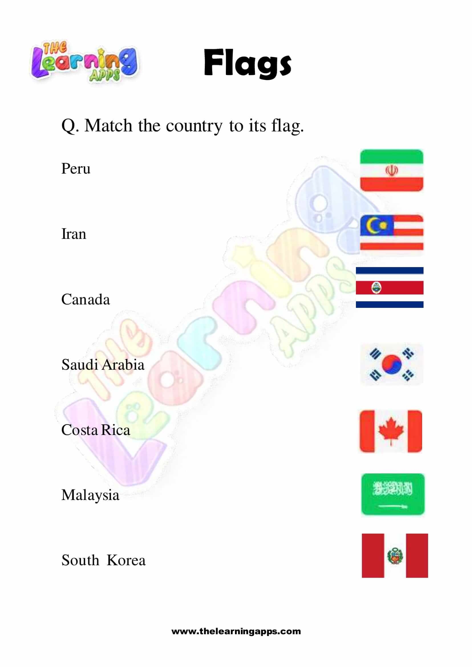Download Free Printable Flag Worksheets For Kids