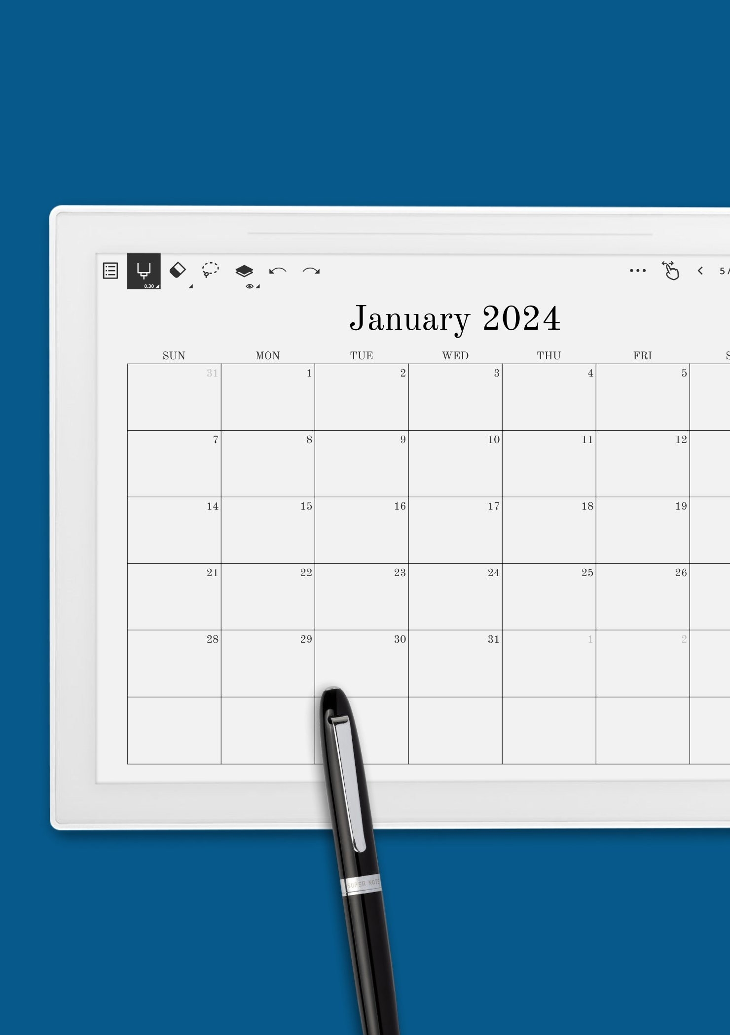 Download Printable Blank Monthly Calendar PDF