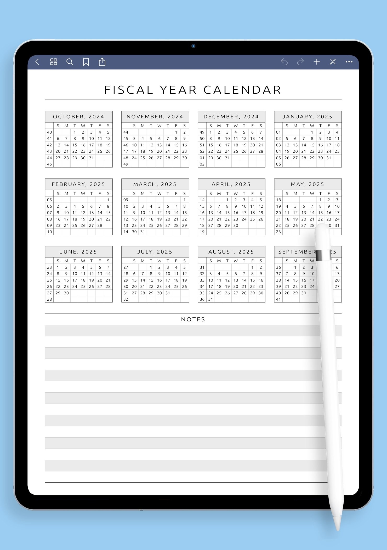 Calendar 25 Printable