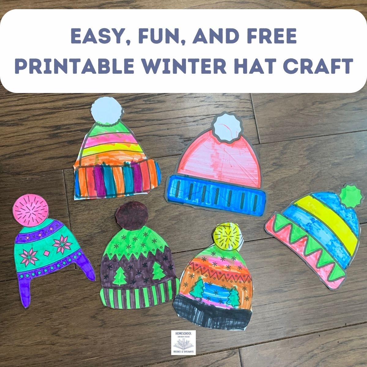 Easy Fun And FREE Winter Hat Printable Craft Homeschool Freebies And Giveaways