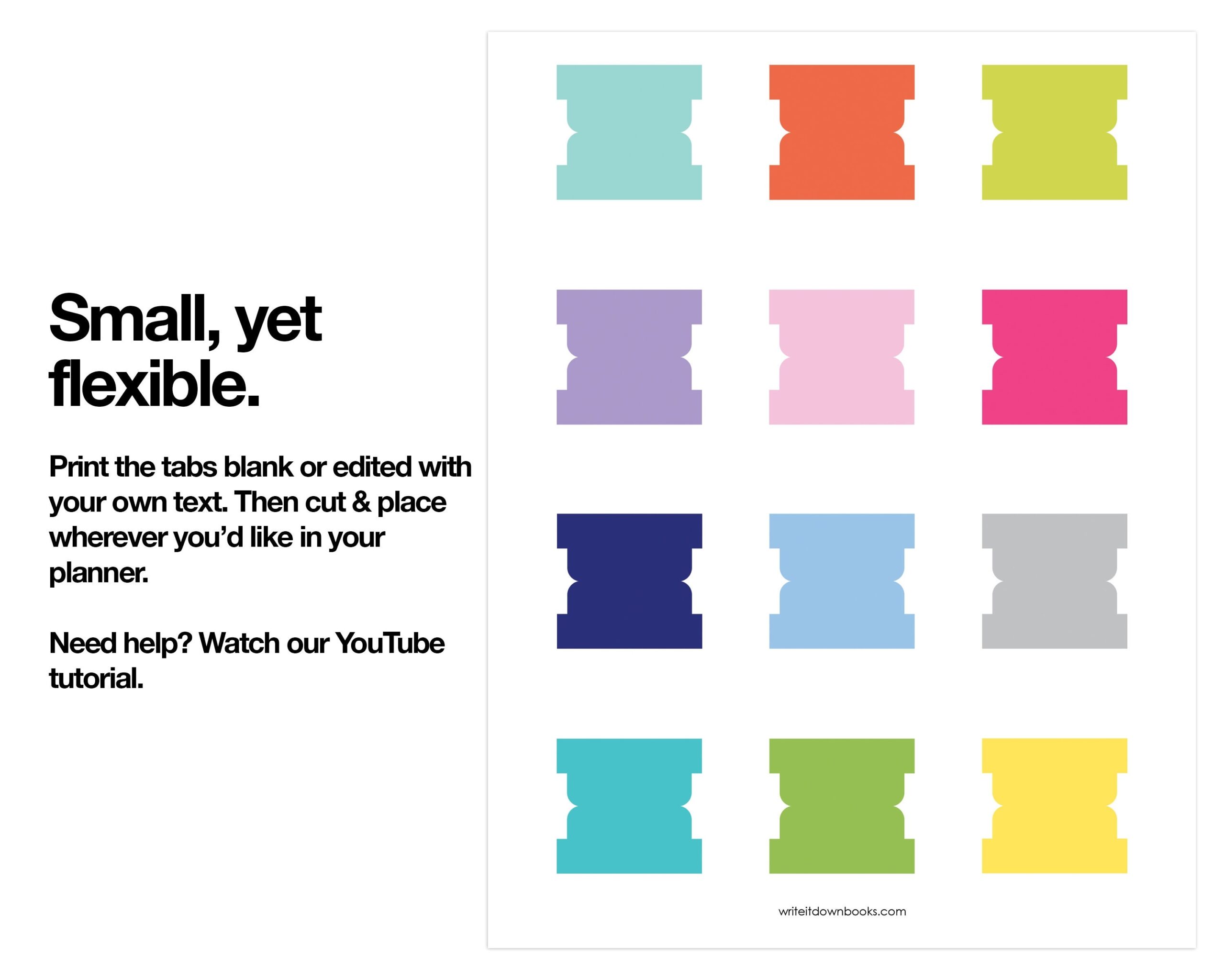 Editable Divider Tabs Blank Printable DIY Multi Color Etsy