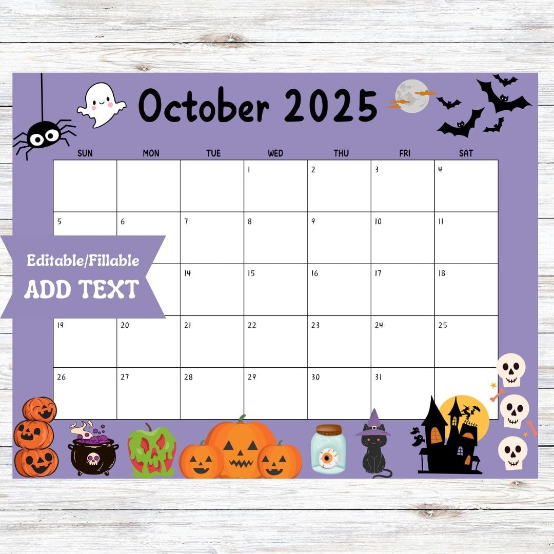 Editable October 2025 Calendar Printable Fillable Digital Download Fall Planner School Office Template Halloween Black Spooky Ghost Etsy Editable October 2025 Calendar Printable Fillable Digital Download Fall Planner School Office Template Halloween Black Spooky Ghost Etsy
