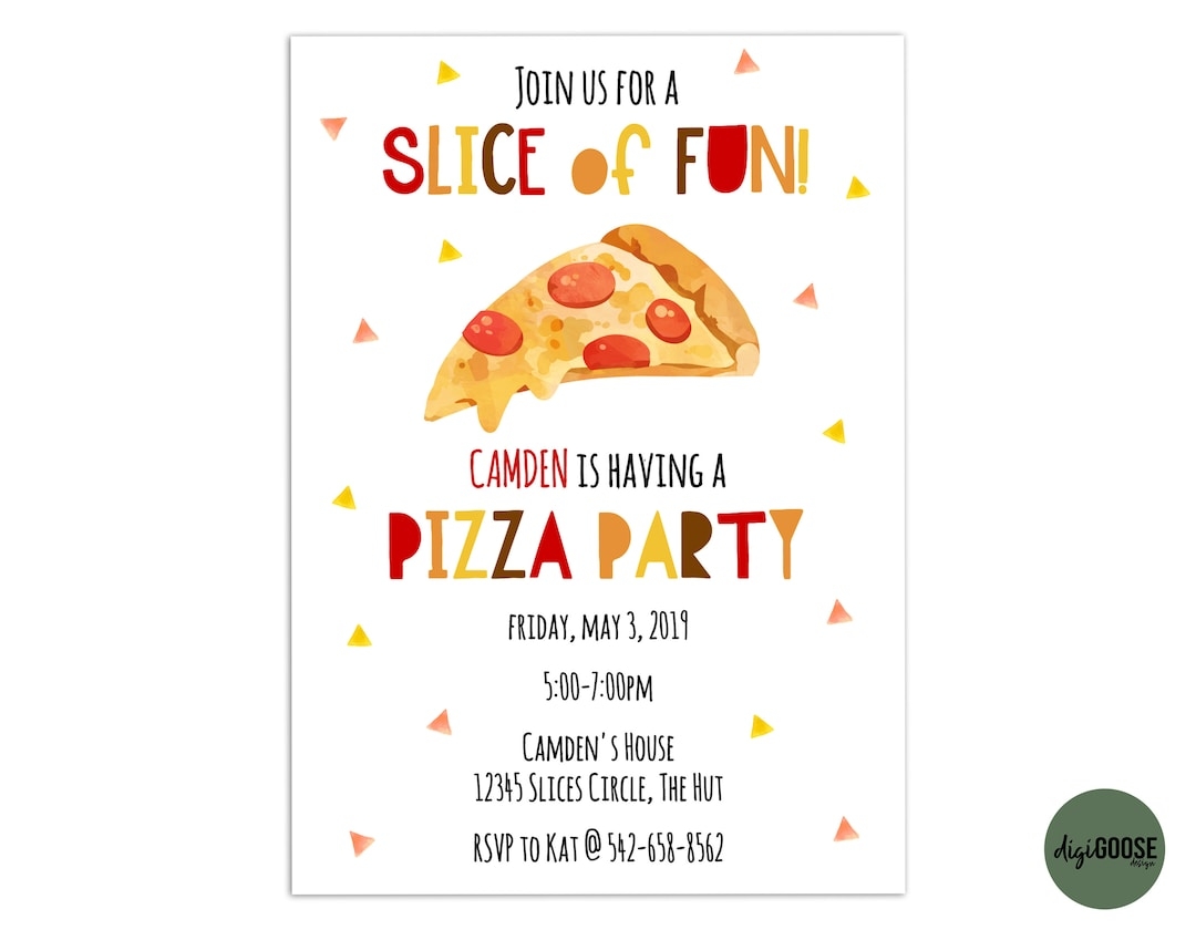 Free Printable Pizza Party Templates
