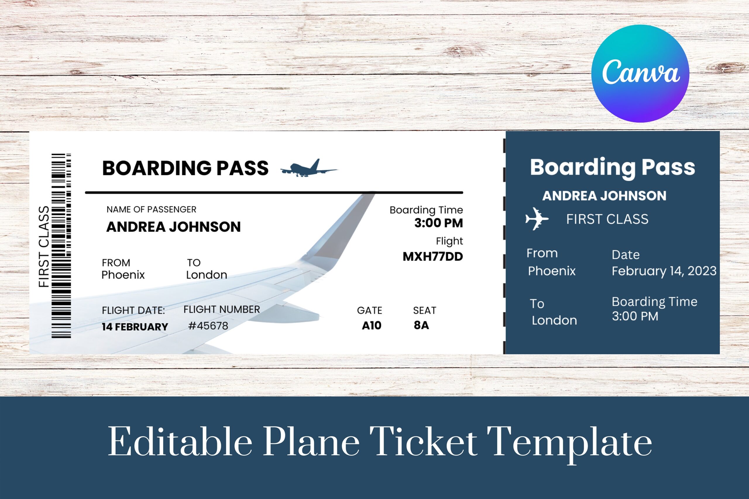 Free Printable Plane Tickets Template