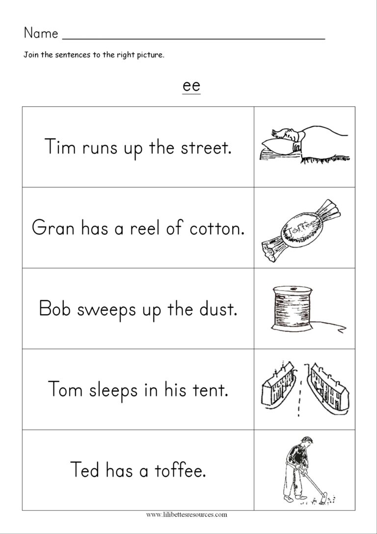 Ee Phonics Worksheets SOUND IT OUT PHONICS