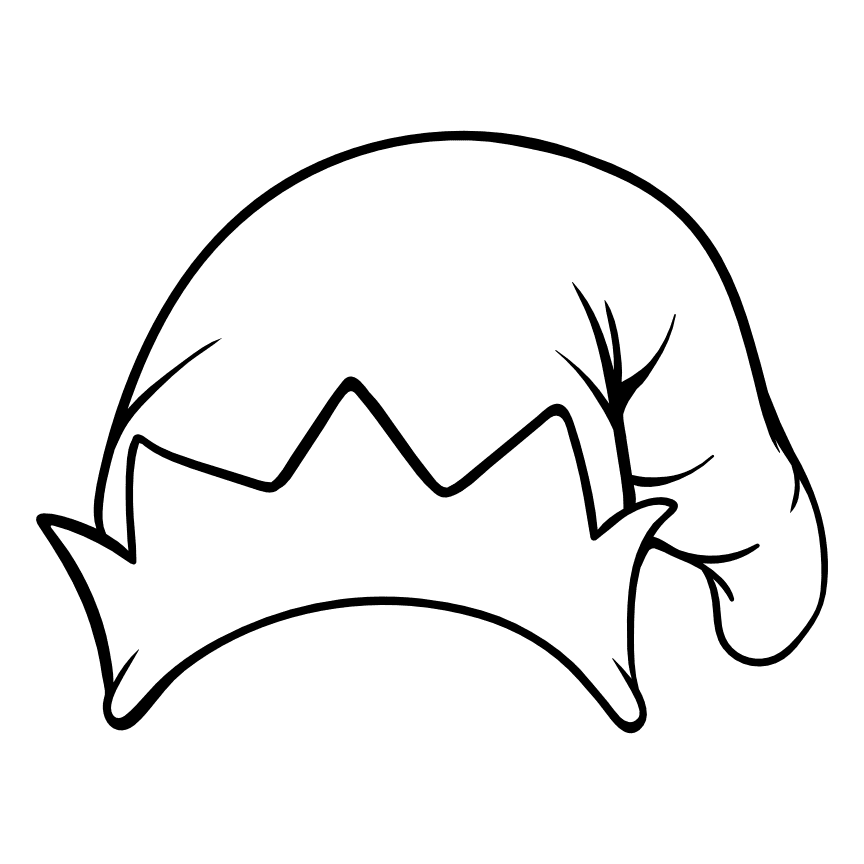 Elf Hat Outline Christmas Free Svg File SVG Heart