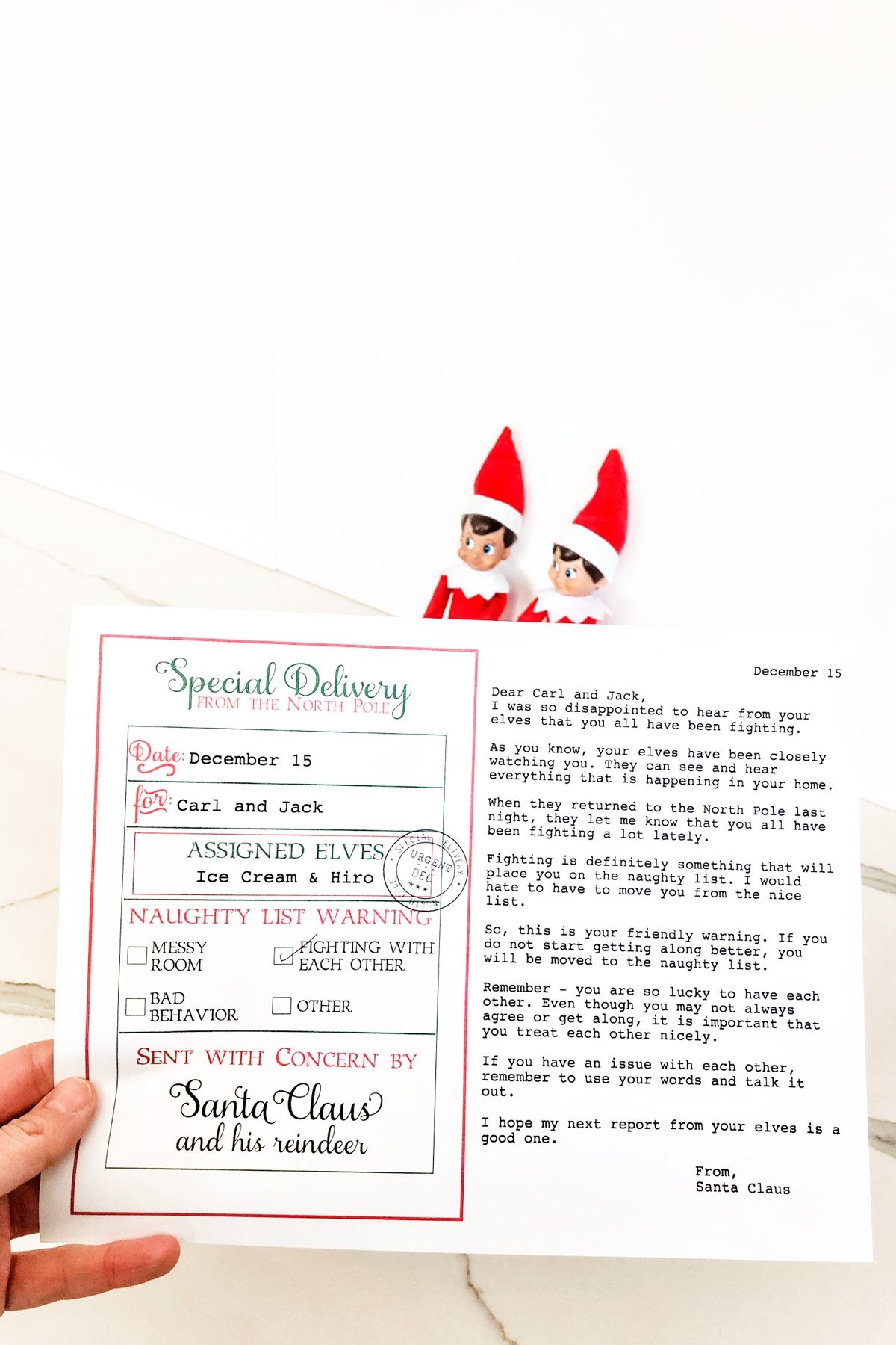 Elf Warning Letter Free Printable Elf Warning Letter Free Printable