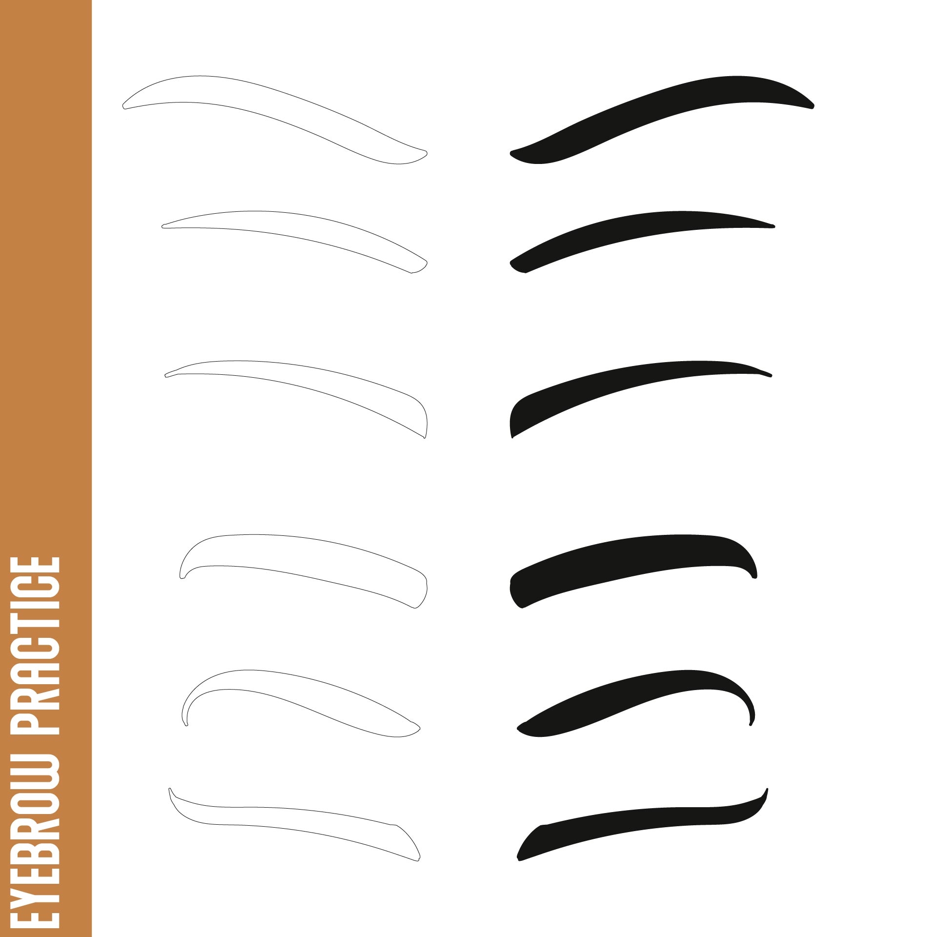 Eyebrow Stencils Kit 16 Free PDF Printables Printablee Eyebrow Stencils Kit 16 Free PDF Printables Printablee