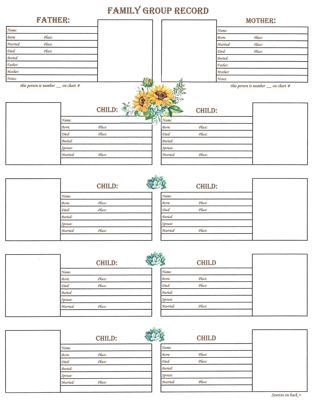 Free Printable Family Group Sheets Free Printable Family Group Sheets