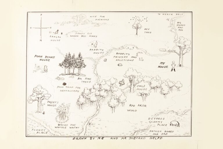 File E H Shepard Map Of The Hundred Acre Wood jpg Wikimedia 