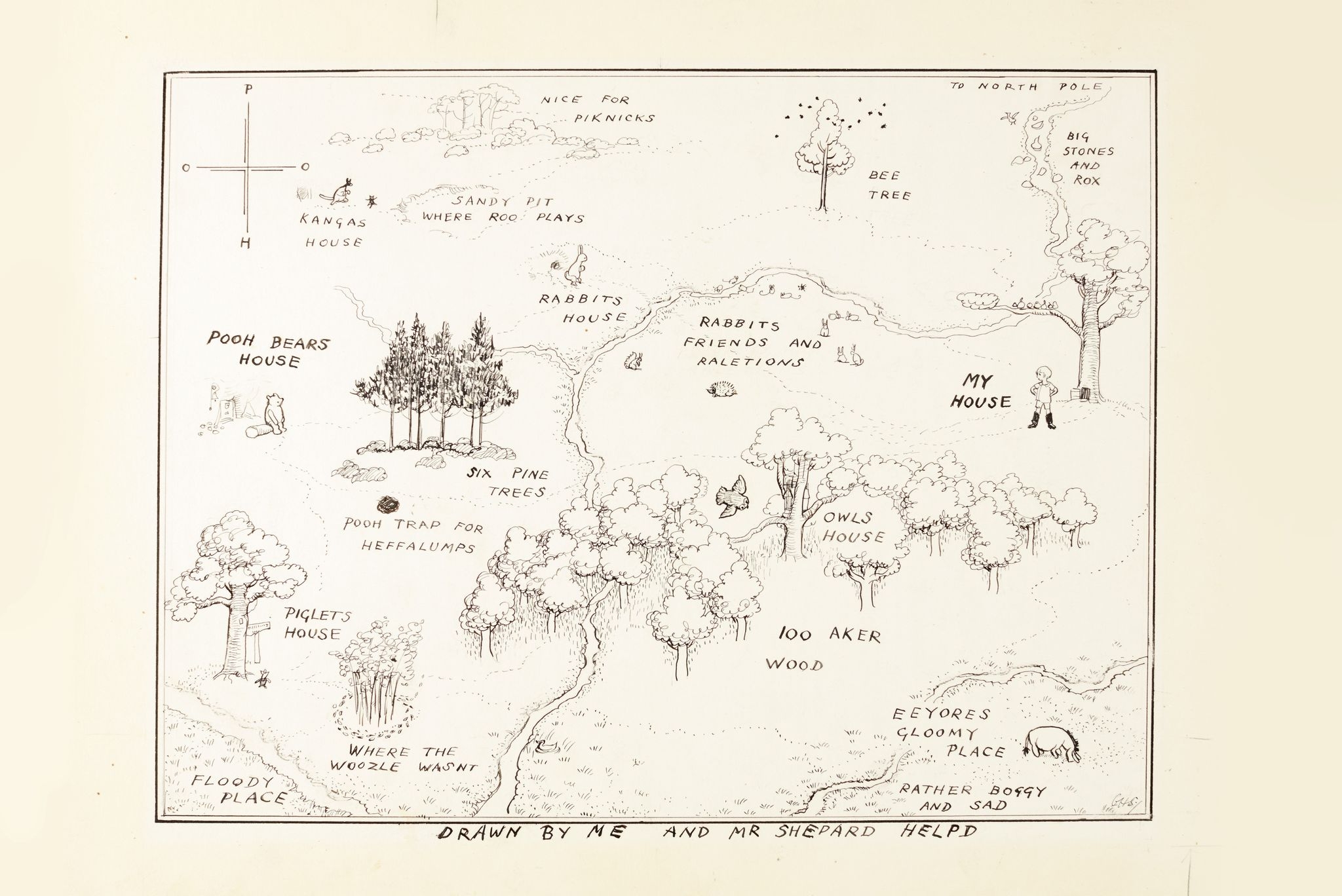 File E H Shepard Map Of The Hundred Acre Wood jpg Wikimedia