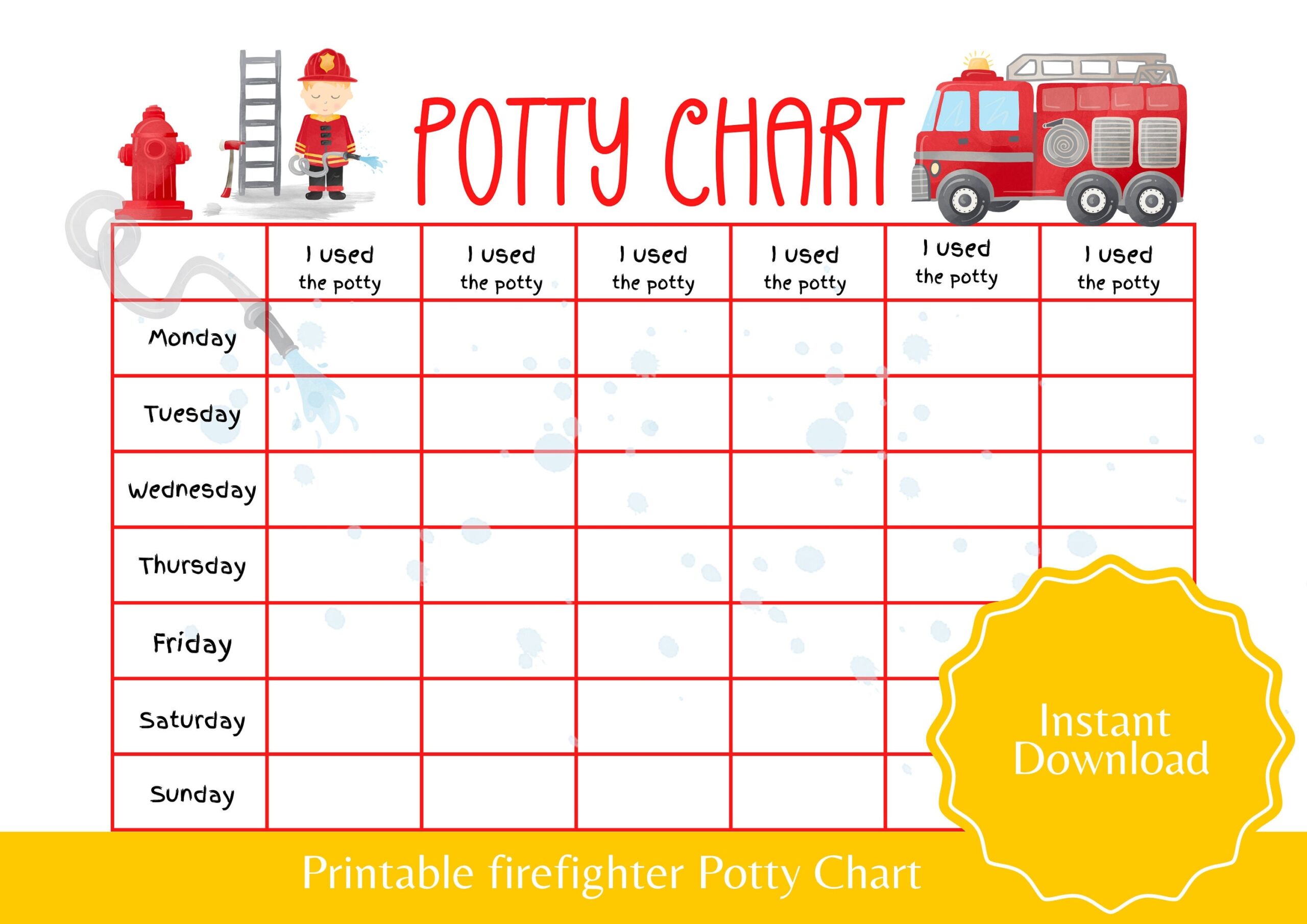 Potty Train Chart Printable Potty Train Chart Printable