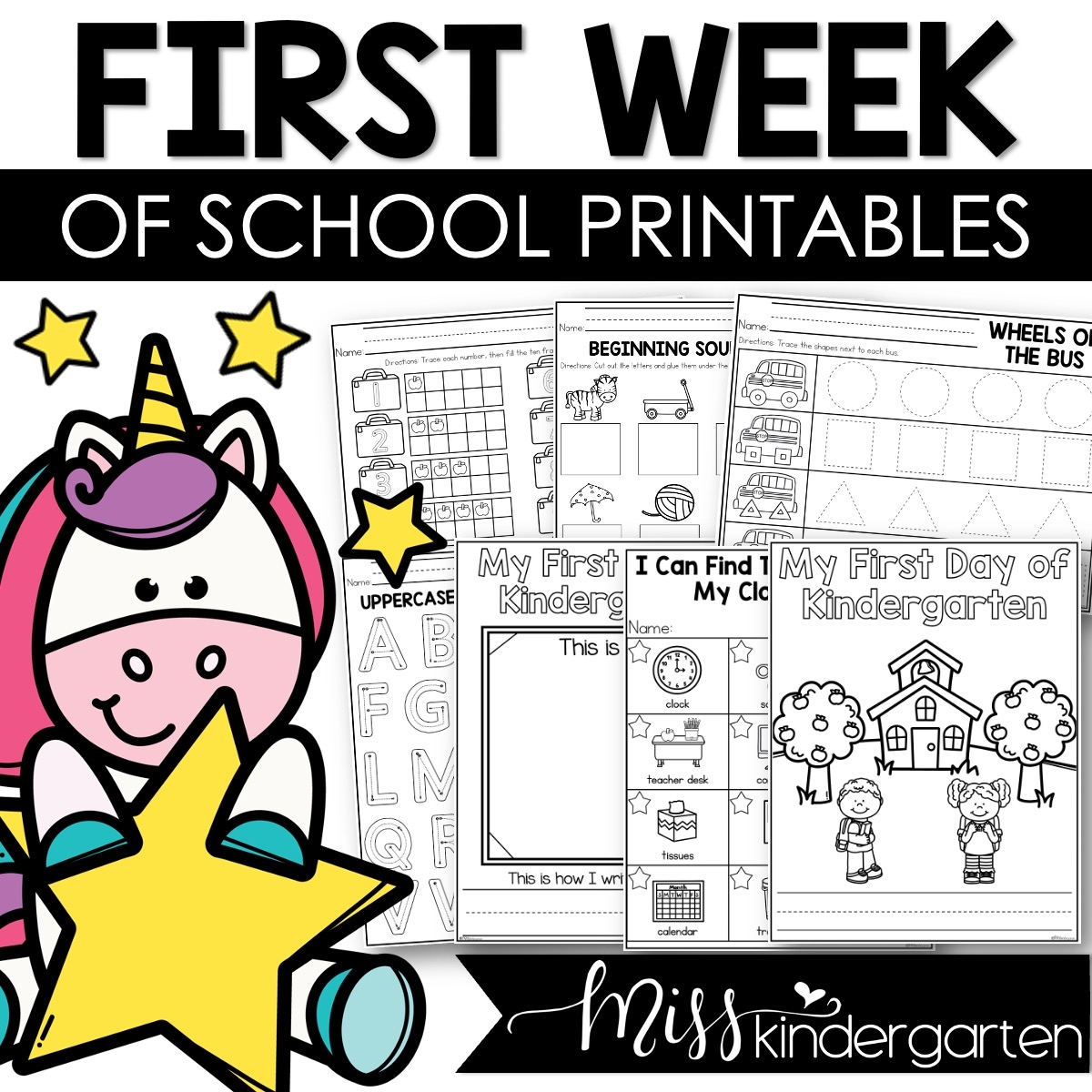 First Week Of Kindergarten No Prep Printables Back To School Worksheets Miss Kindergarten First Week Of Kindergarten No Prep Printables Back To School Worksheets Miss Kindergarten