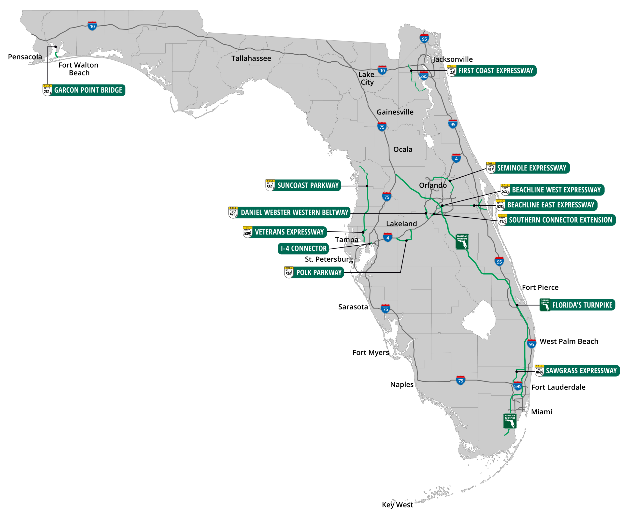 Florida s Turnpike System Maps Florida s Turnpike