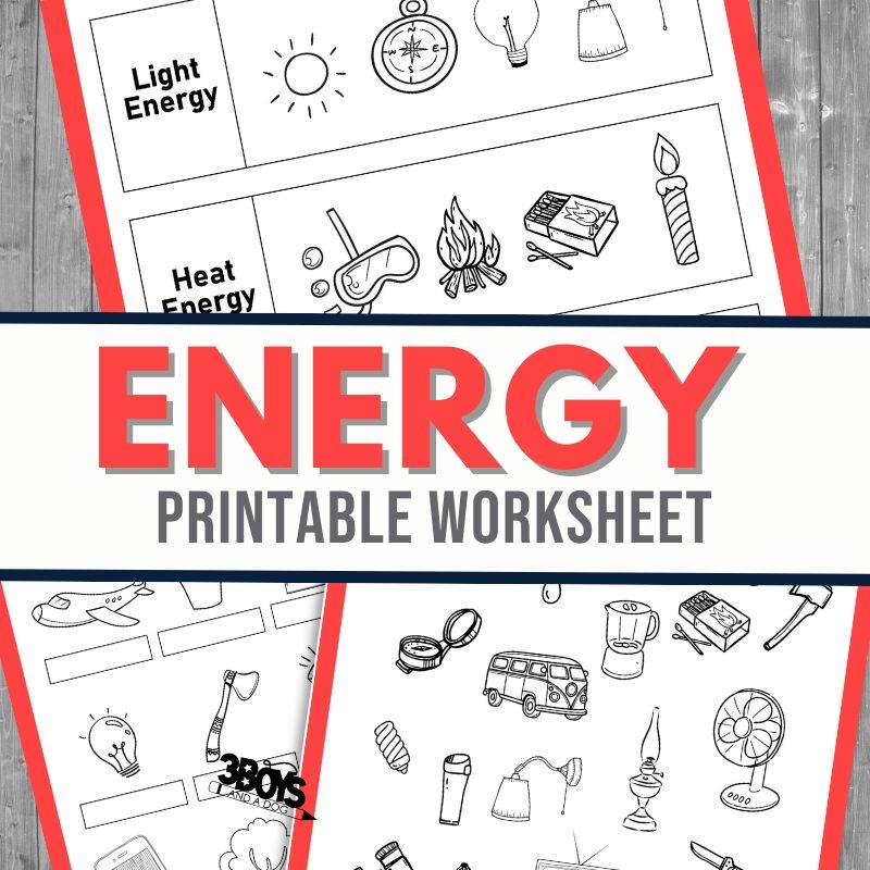 Forms Of Energy Printable Worksheets 3 Boys And A Dog