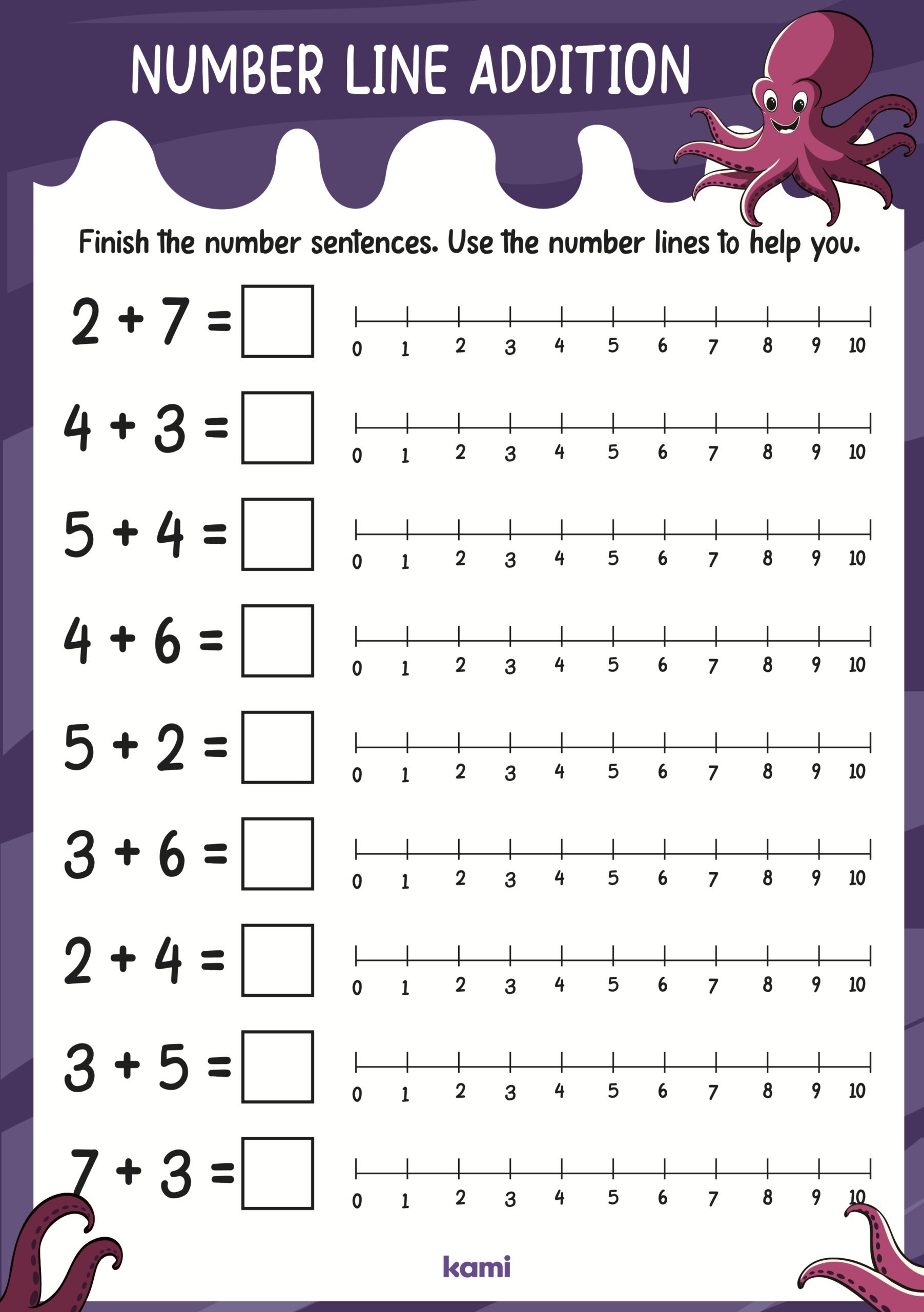 Free Addition Worksheet With Number Line Download Free Addition Worksheet With Number Line Png Images Free Worksheets On Clipart Library