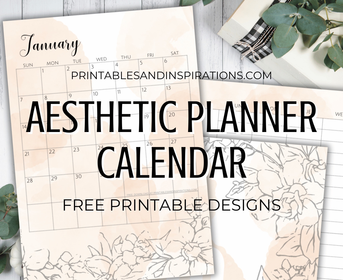 Free Aesthetic 2026 Calendar Planner Printable PDF Printables And Inspirations