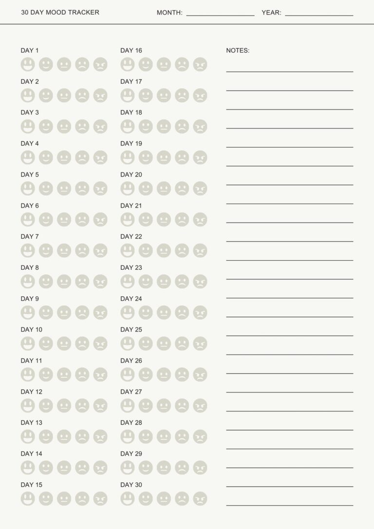 Free And Customizable Mood Templates