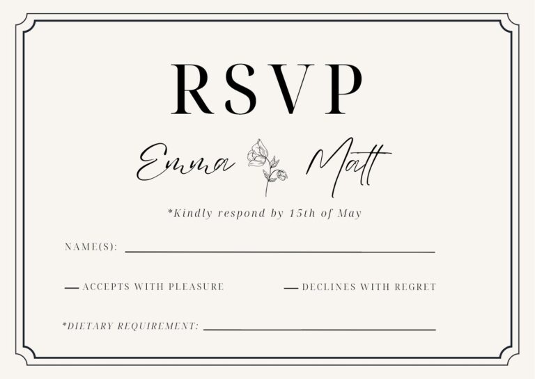Free And Customizable RSVP Templates Canva