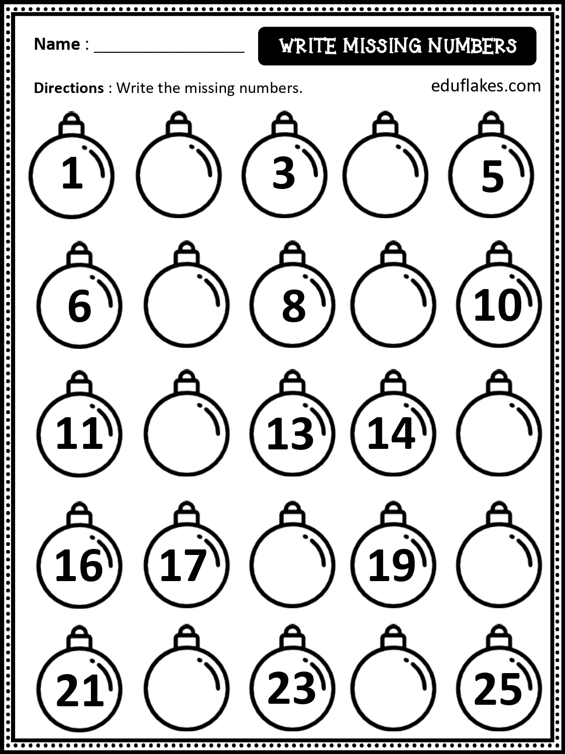 Christmas Printable Worksheets Kindergarten