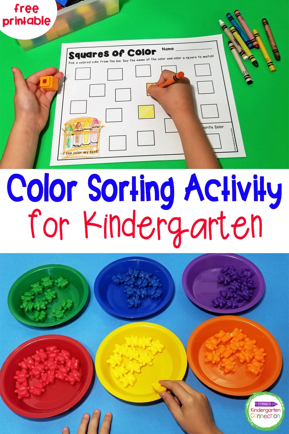 FREE Color Sorting Activity The Kindergarten Connection