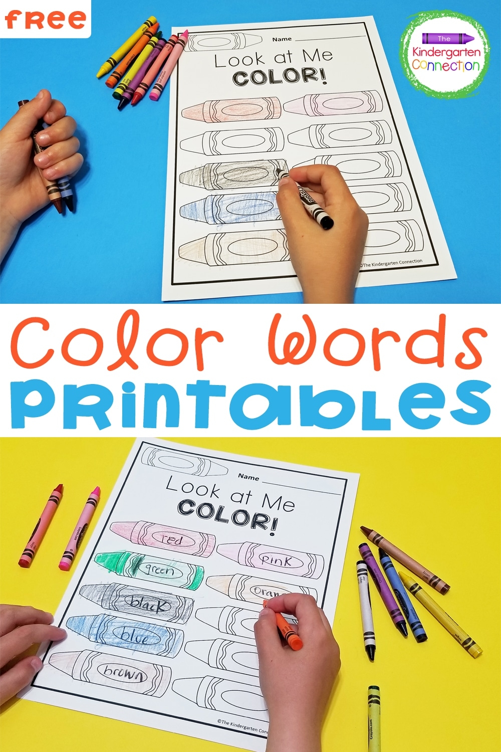 Free Color Words Printables The Kindergarten Connection Free Color Words Printables The Kindergarten Connection