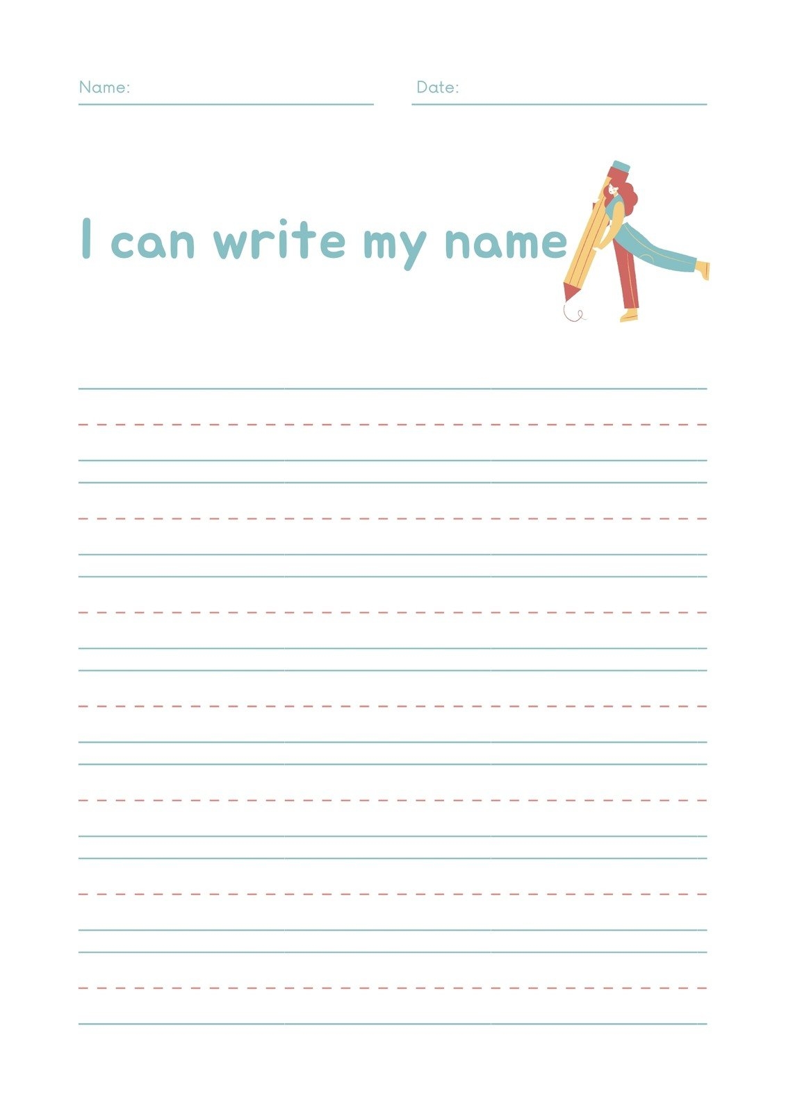 Free Printable Cursive Name Practice Sheets