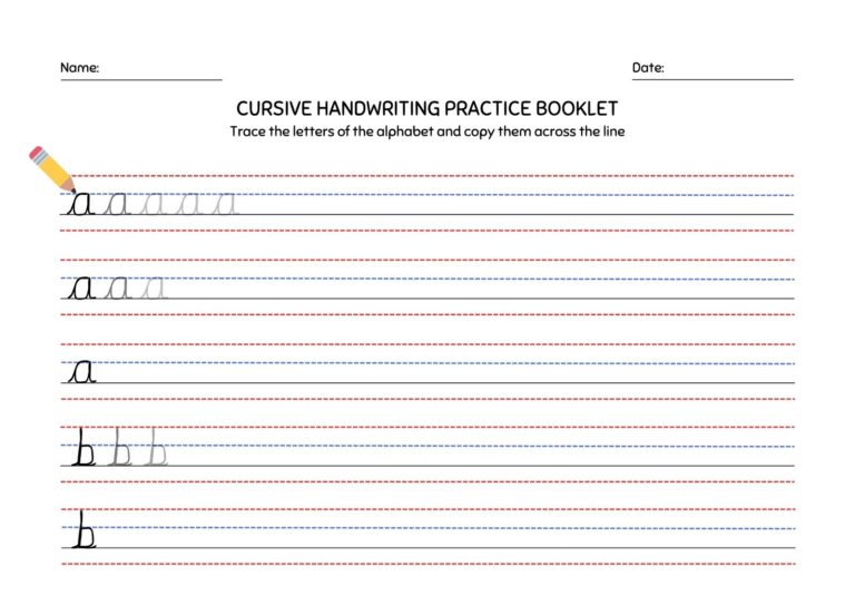Free Custom Printable Handwriting Worksheet Templates Canva
