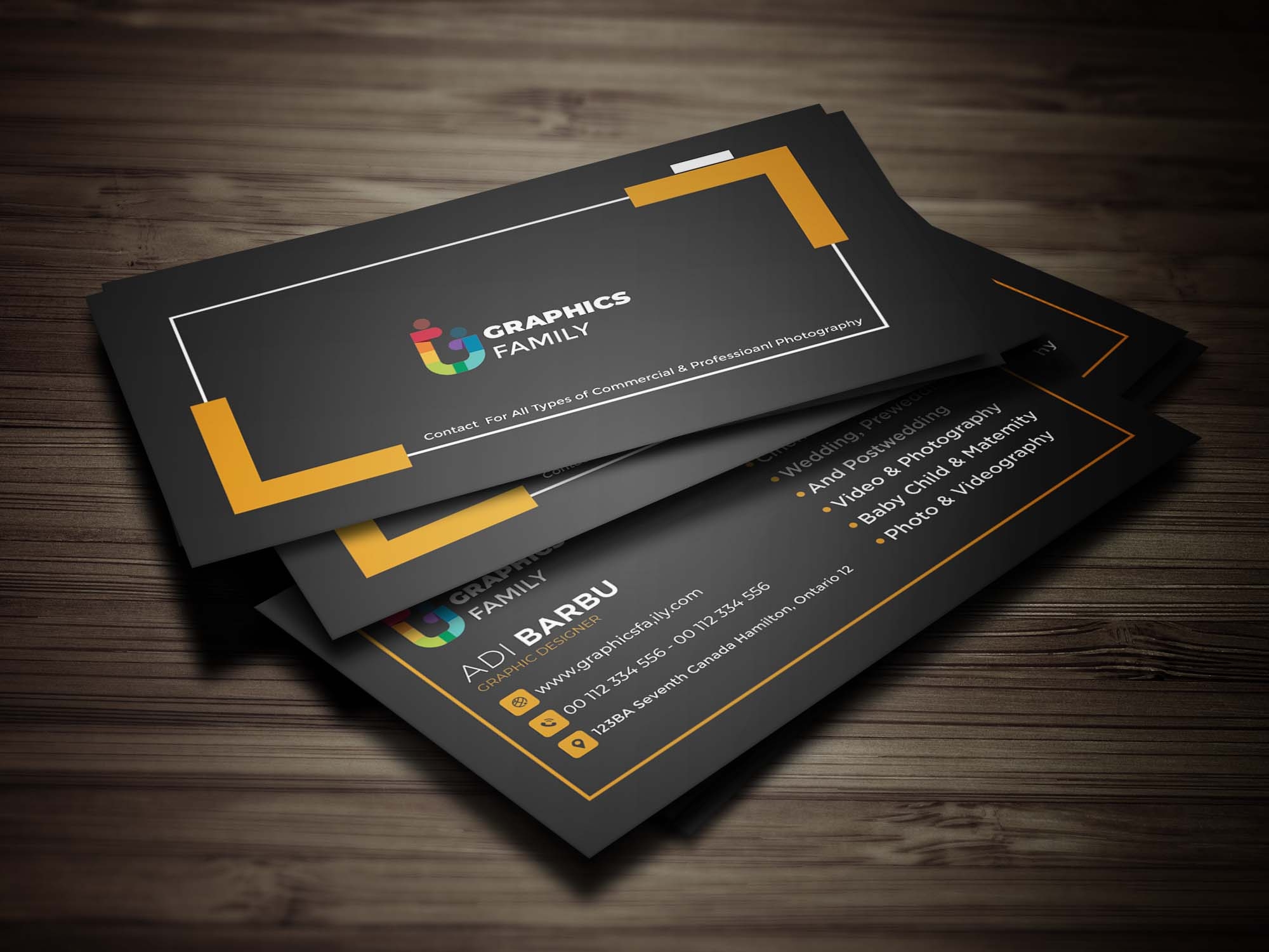 Free Custom Printable Photography Business Card Template GraphicsFamily