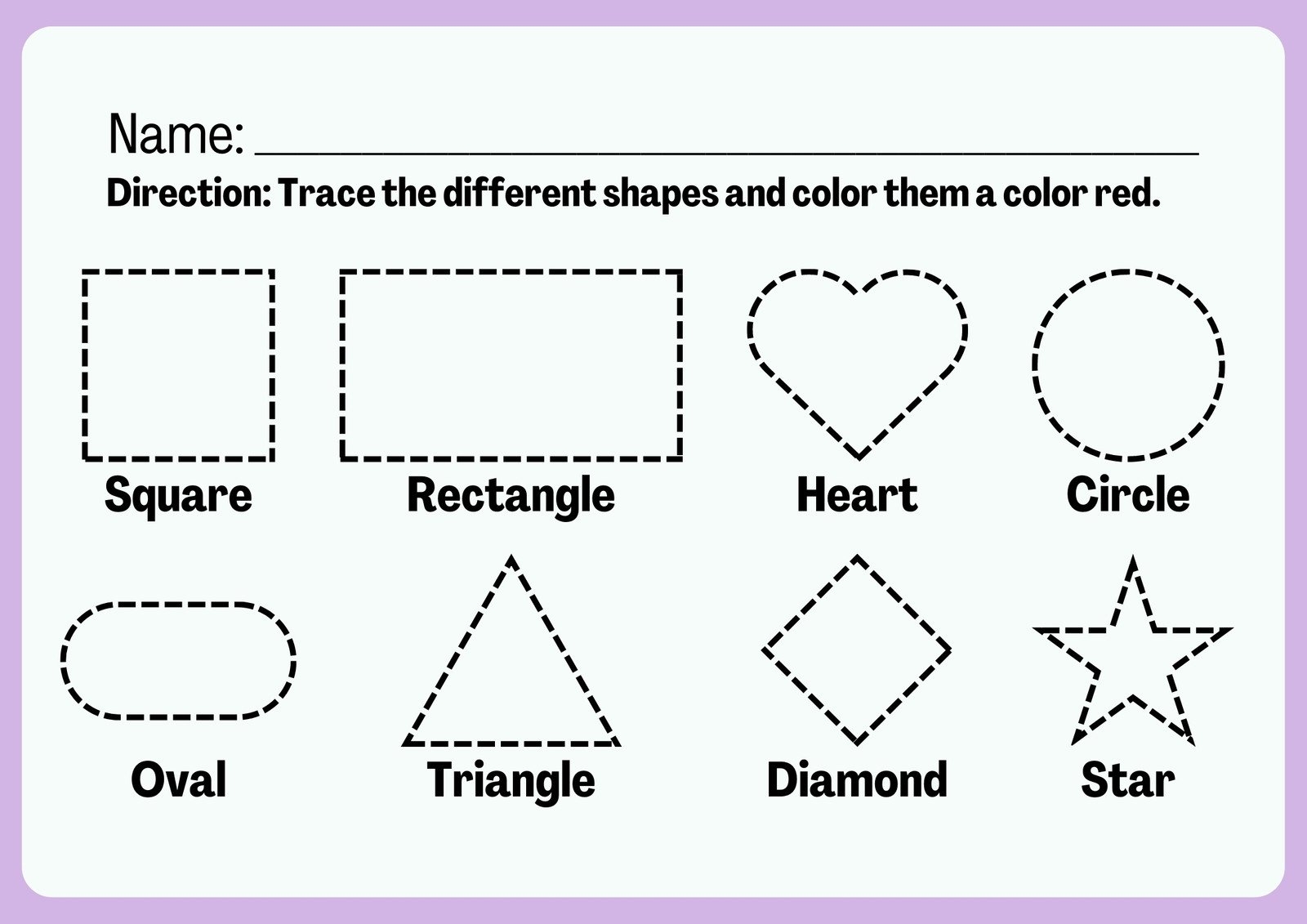 Free Printable Shape Templates Inblack