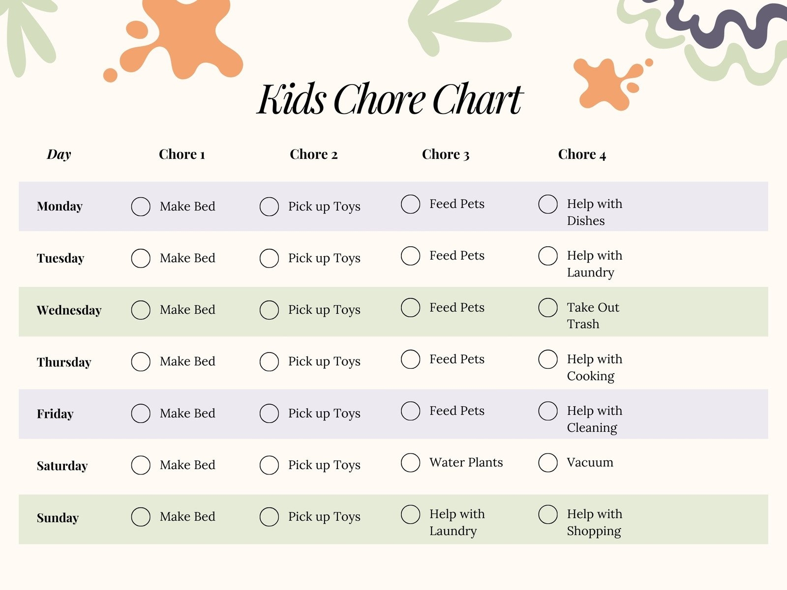 Chore Chart Stickers Printable Chore Chart Stickers Printable
