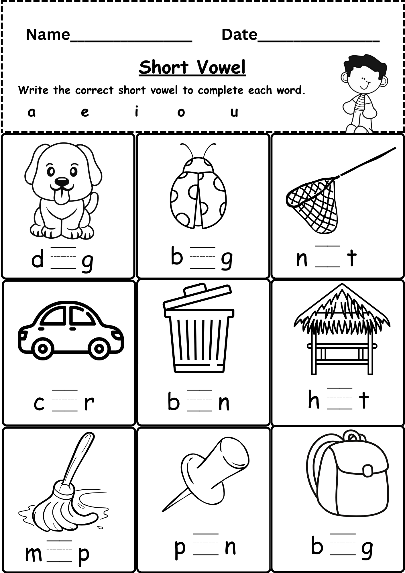 Printable Activity Sheets For Kindergarten