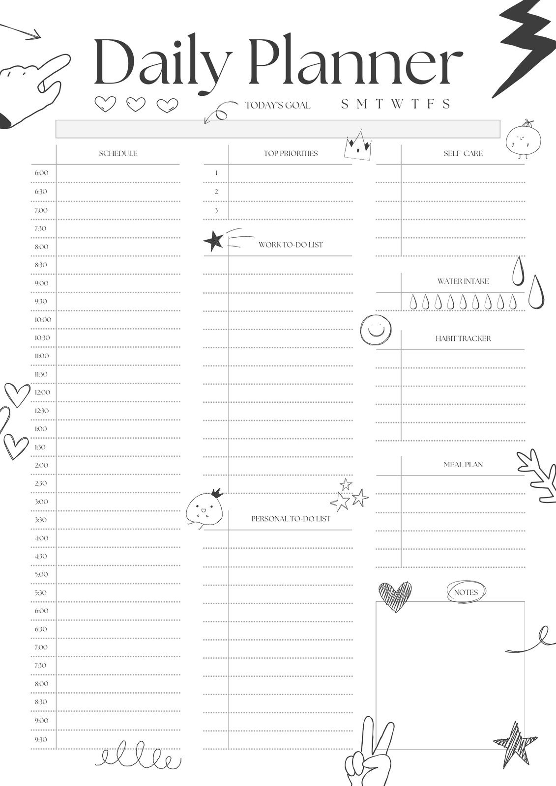 Daytimer Sheets Printable