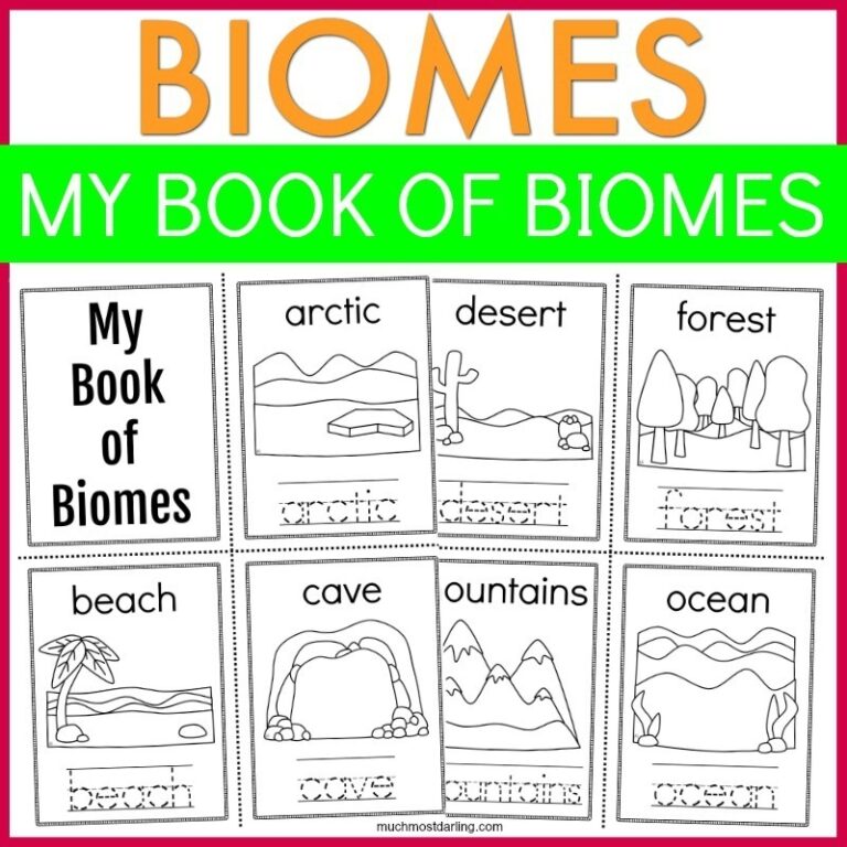 Free Educational Printable My Little Book Of Biomes