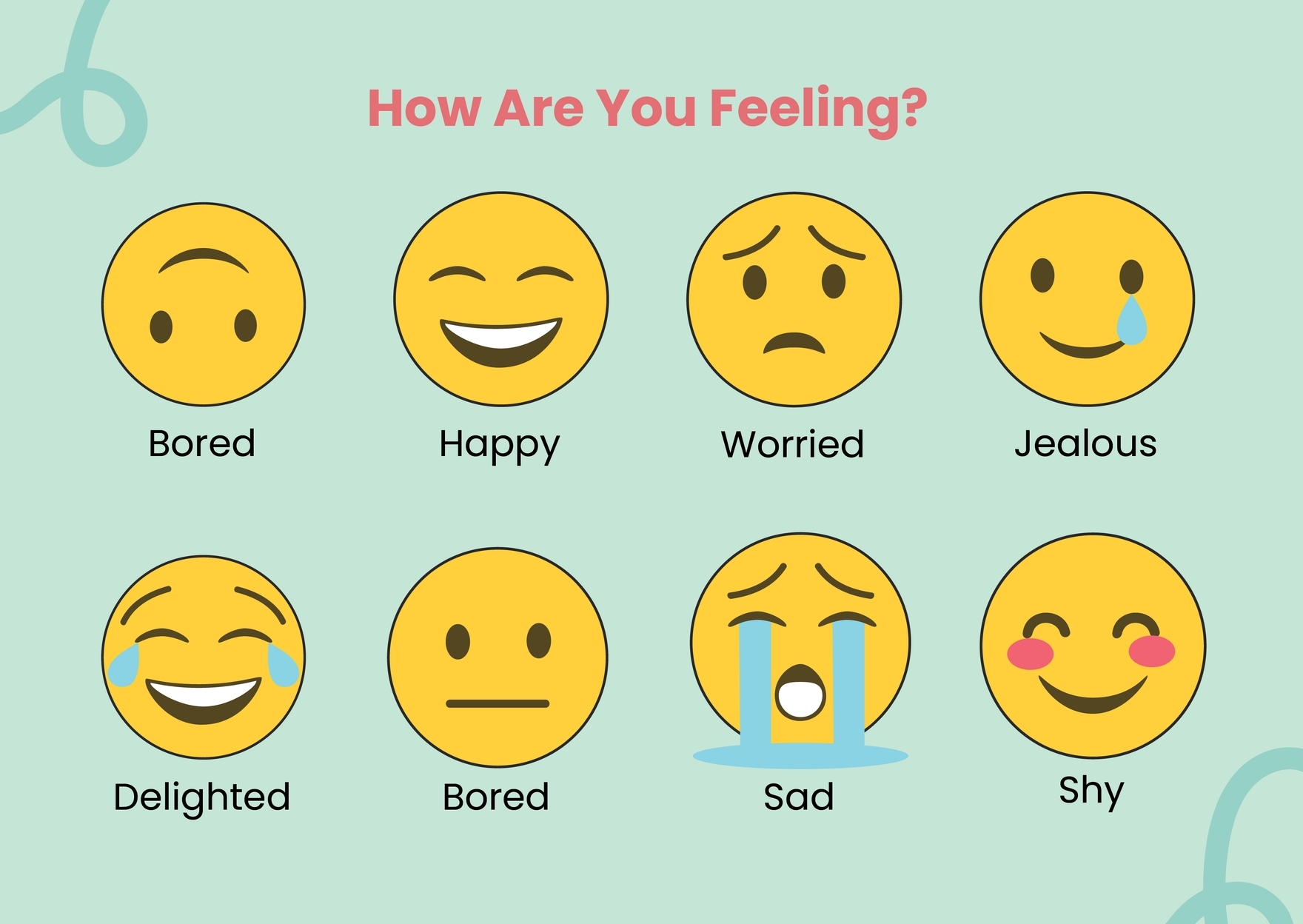 Feelings Chart For Classroom Printable