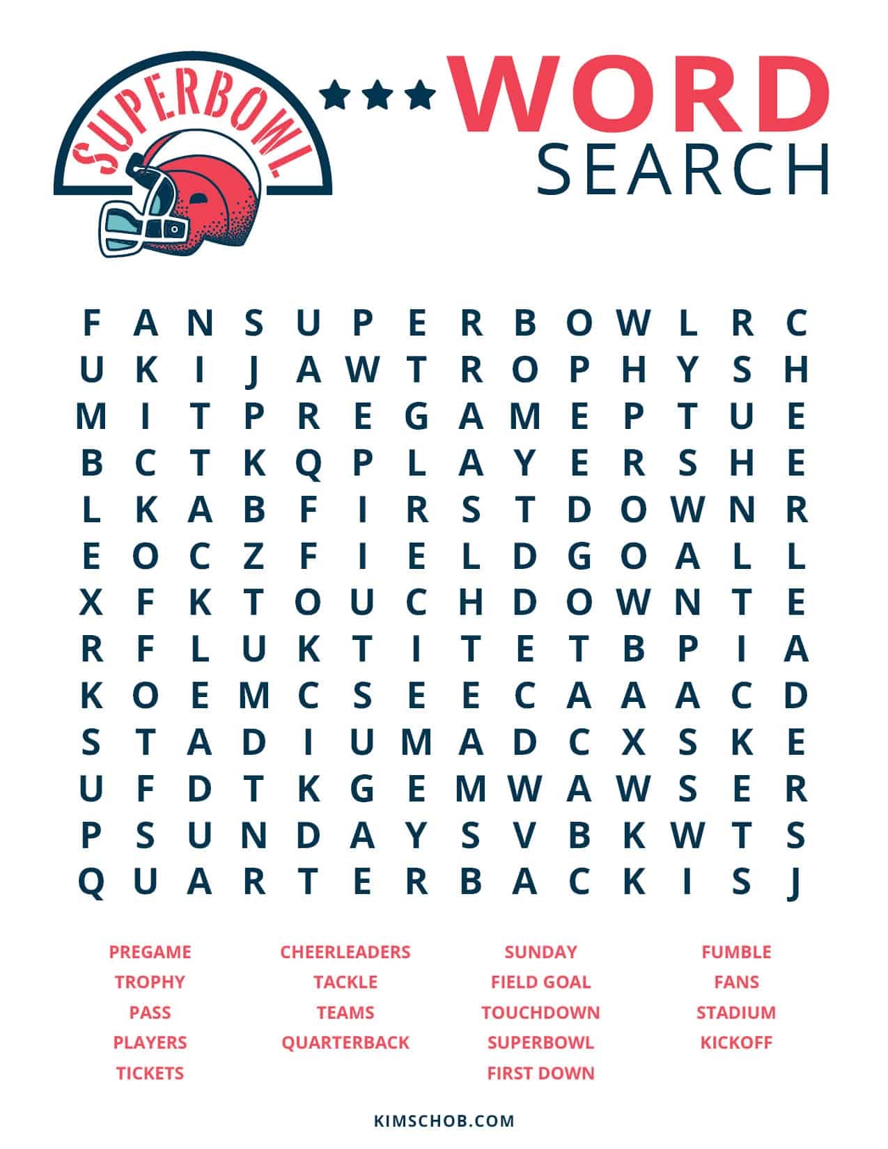 Free Football Printables Printable Game Day Activities Kim Schob