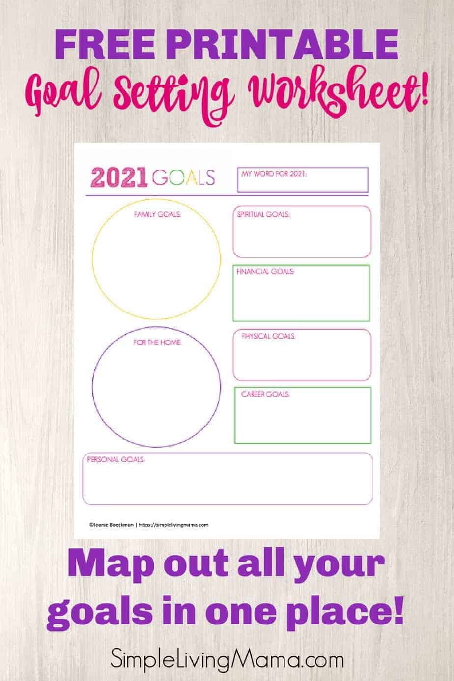 Free Goal Setting Printable Simple Living Mama